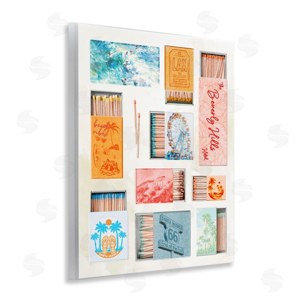 Ziwei Li California Beach Matchboxes Wooden Wall Plaque Art Print