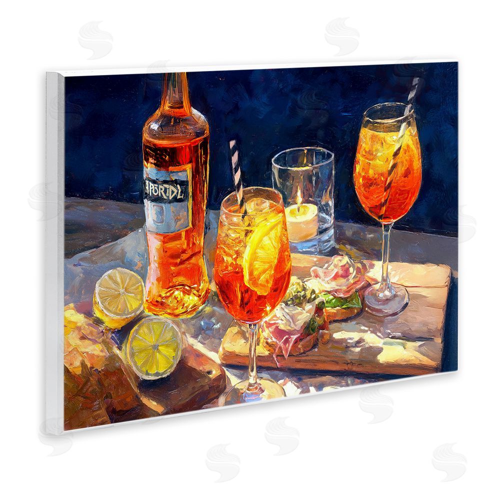 Ziwei Li Sprits Table Still Life Wooden Wall Plaque Art Print