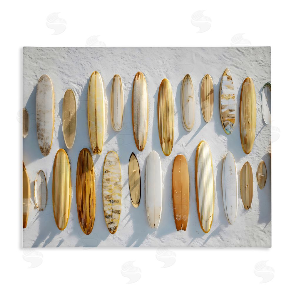Franklyn Gregory Vintage Surfboard Collection Stretched Canvas Wall Art Print