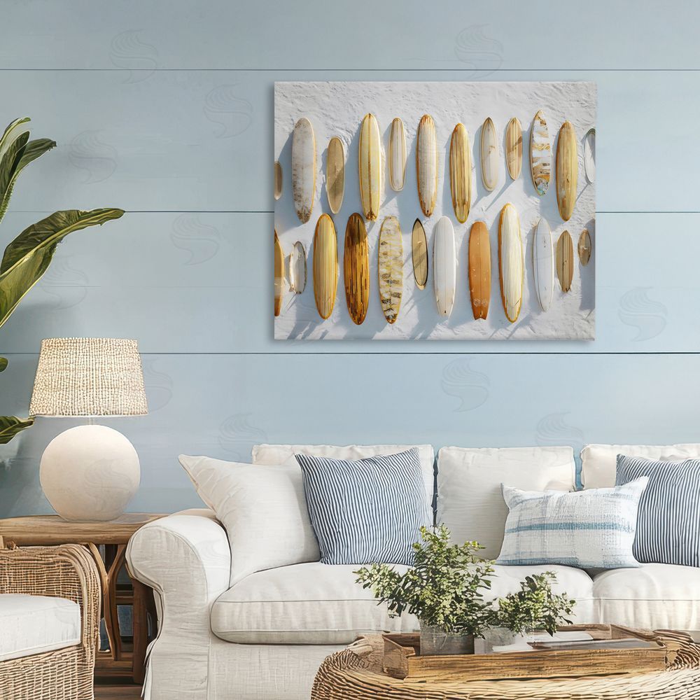 Franklyn Gregory Vintage Surfboard Collection Stretched Canvas on Wall
