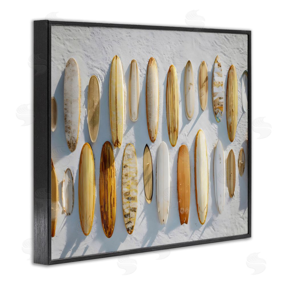 Franklyn Gregory Vintage Surfboard Collection Black Framed Giclee Wall Art Print