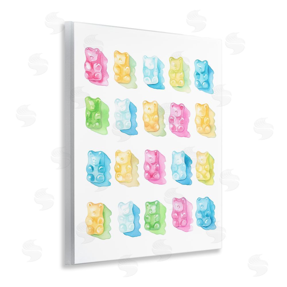 Stupell Studio Pastel Candy Bears Collection Wooden Wall Plaque Art Print
