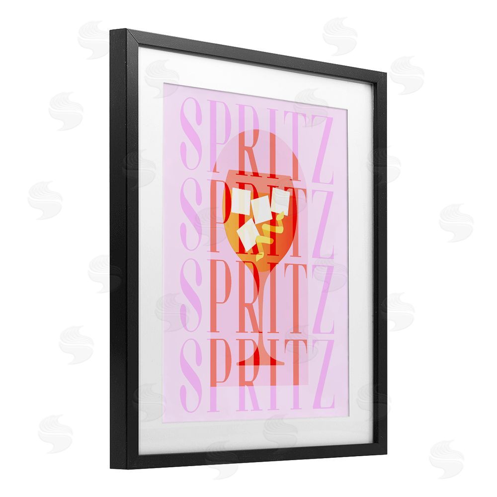 Stupell Studio Retro Pastel Spritz Black Framed Print Under Glass Wall Art