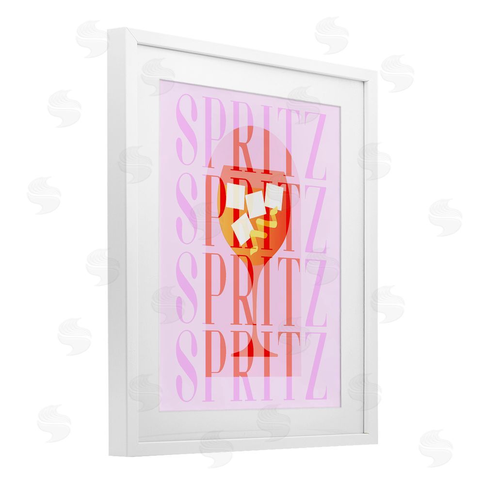Stupell Studio Retro Pastel Spritz White Framed Print Under Glass Wall Art