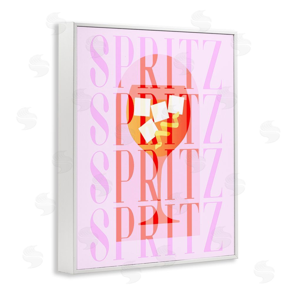Stupell Studio Retro Pastel Spritz White Framed Giclee Print Wall Art