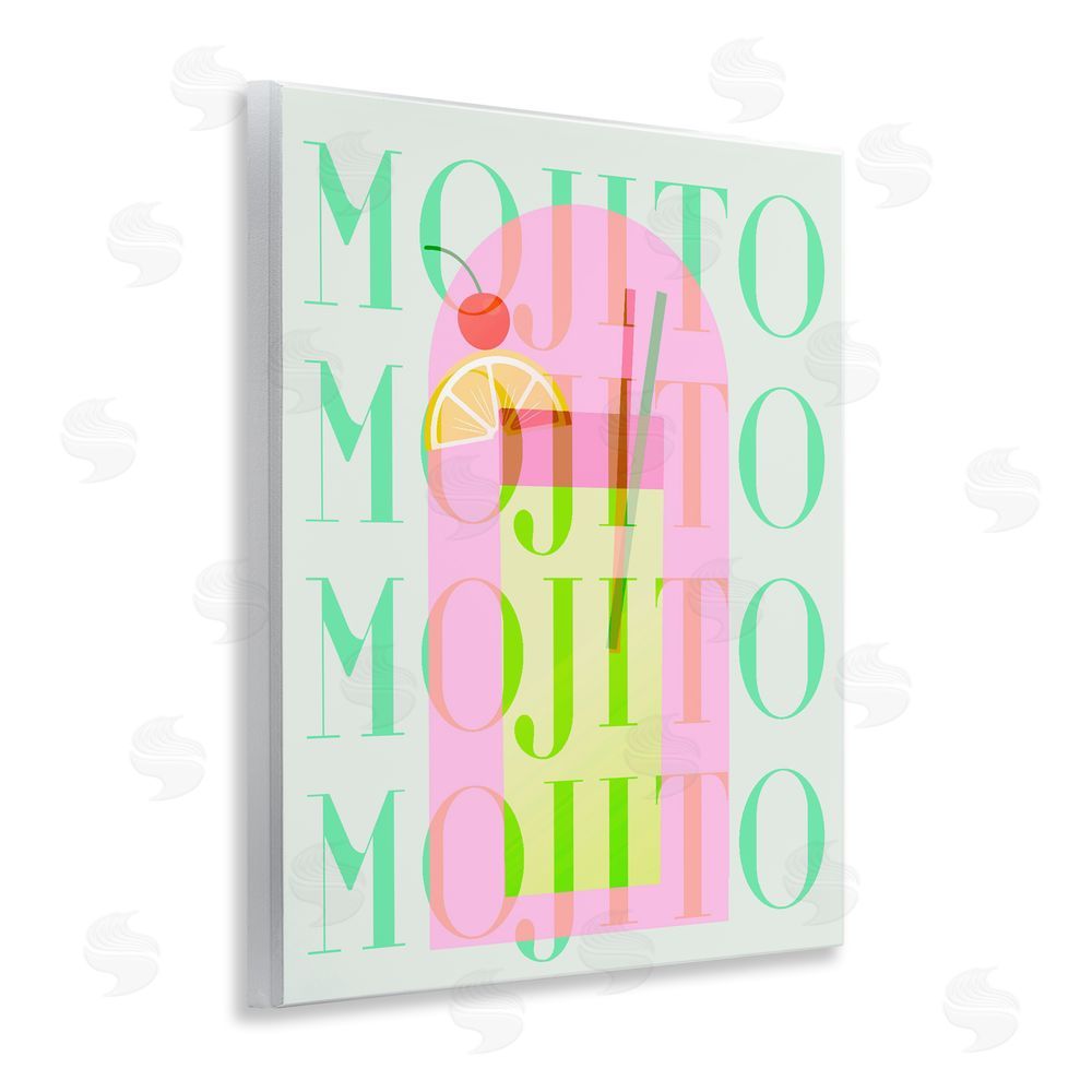 Stupell Studio Retro Pastel Mojito Wooden Wall Plaque Art Print