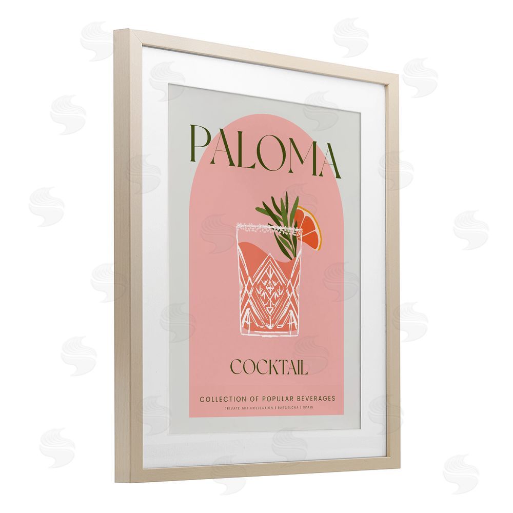 Stupell Studio Stylish Retro Paloma Brown Framed Print Under Glass Wall Art