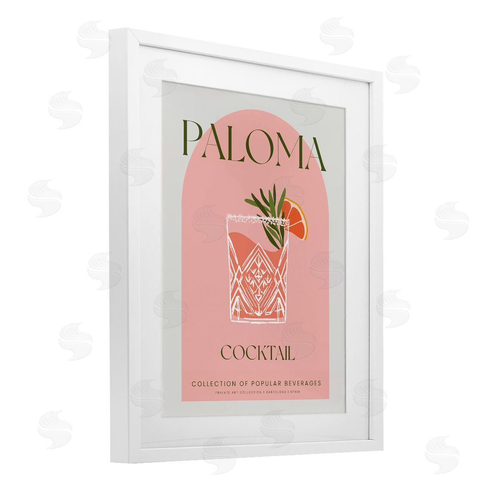 Stupell Studio Stylish Retro Paloma White Framed Print Under Glass Wall Art