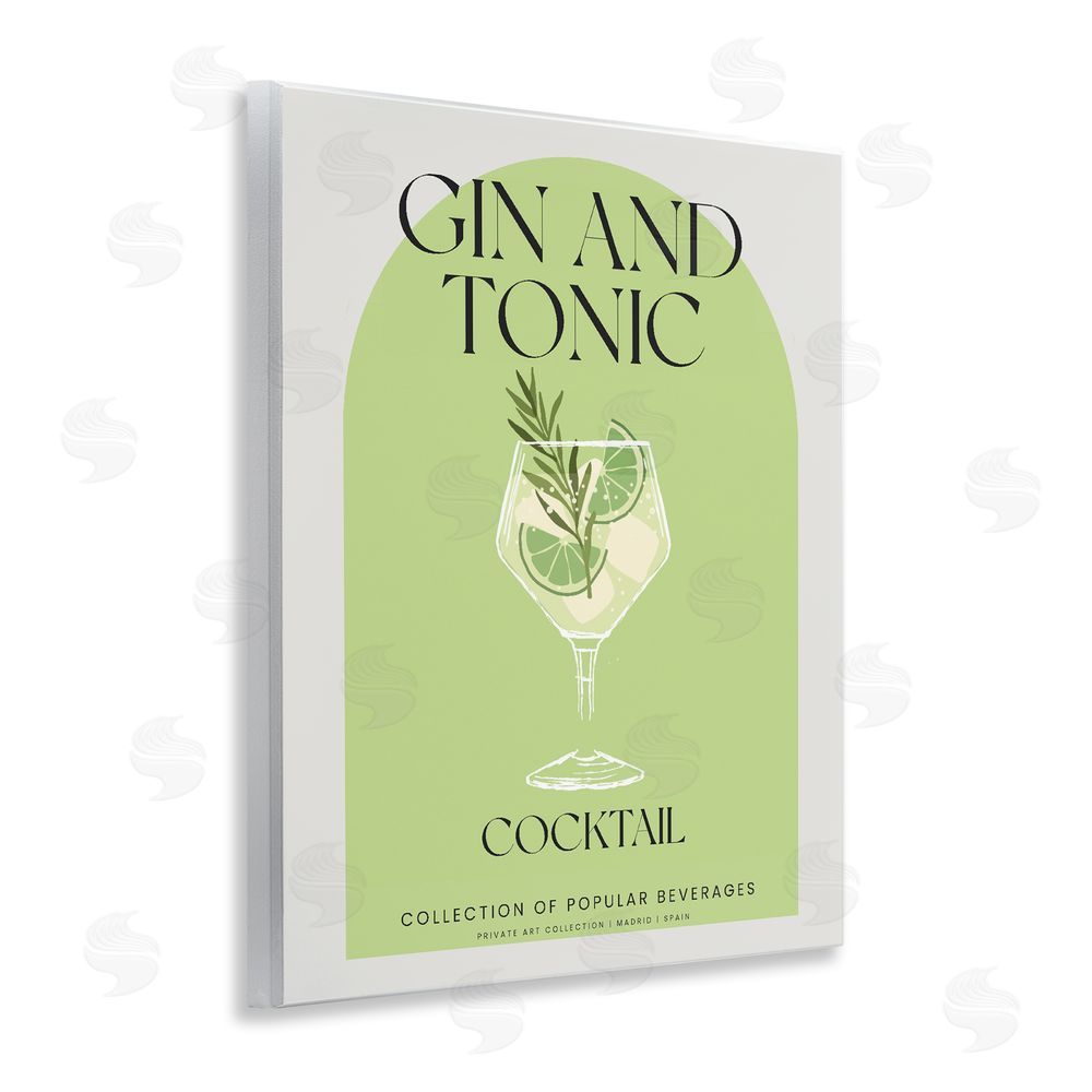 Stupell Studio Stylish Retro Gin & Tonic Wooden Wall Plaque Art Print