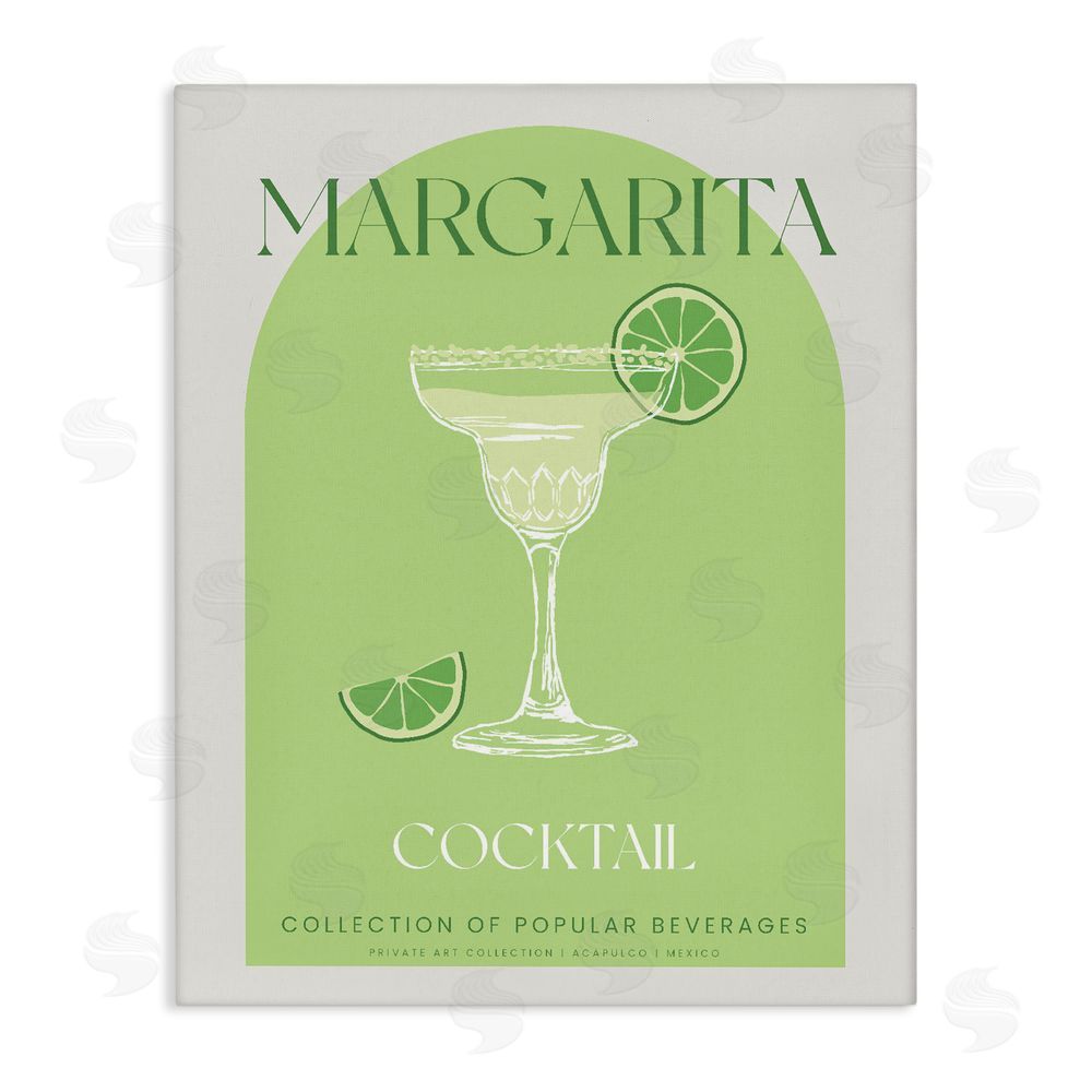 Stupell Studio Stylish Retro Margarita Stretched Canvas Wall Art Print