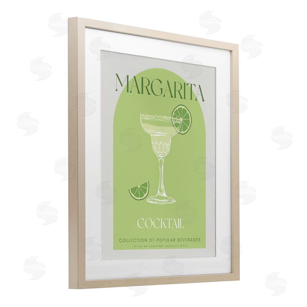 Stupell Studio Stylish Retro Margarita Brown Framed Print Under Glass Wall Art