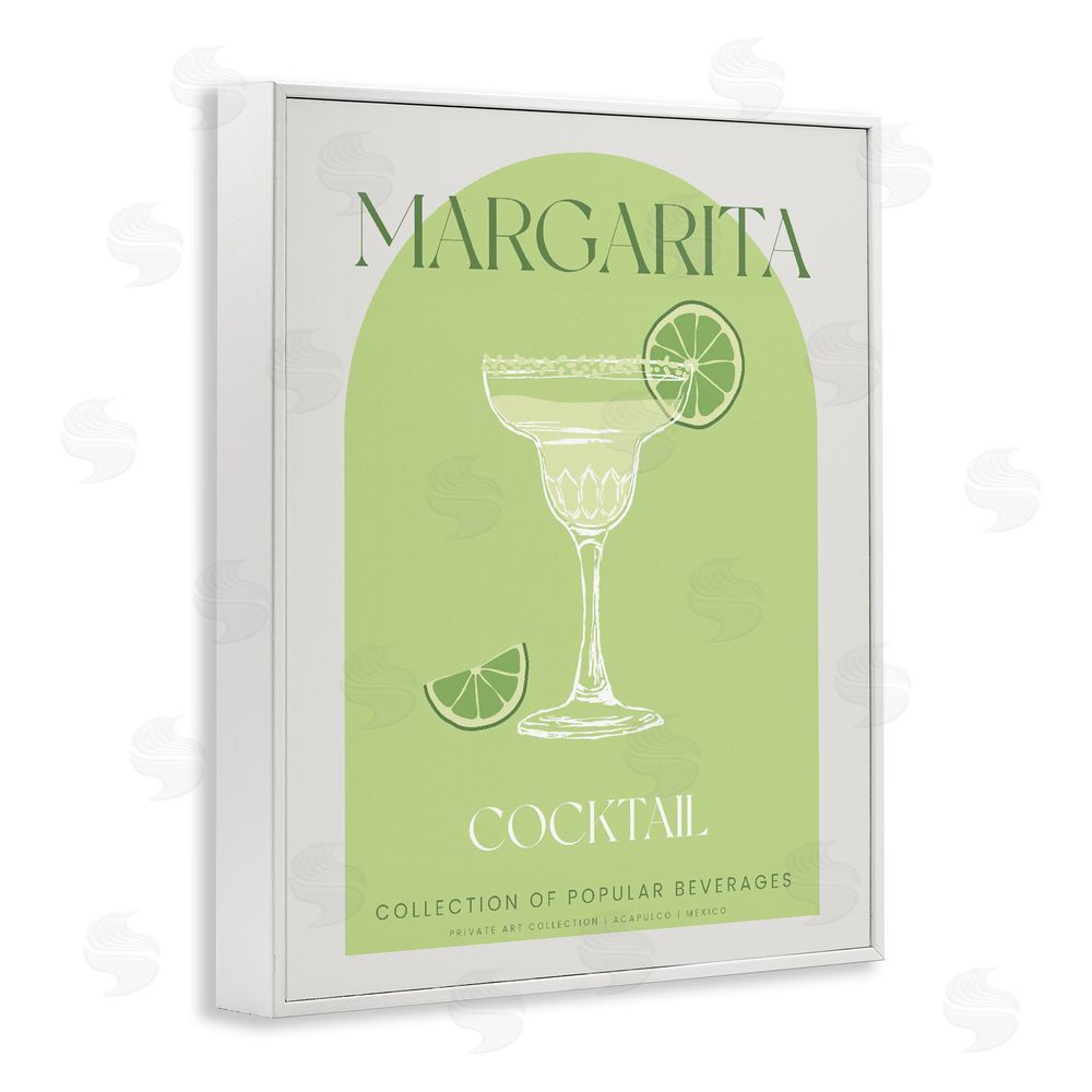 Stupell Studio Stylish Retro Margarita White Framed Giclee Print Wall Art