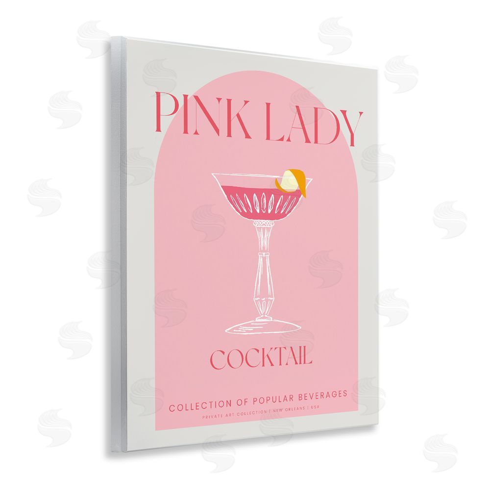 Stupell Studio Stylish Retro Pink Lady Wooden Wall Plaque Art Print