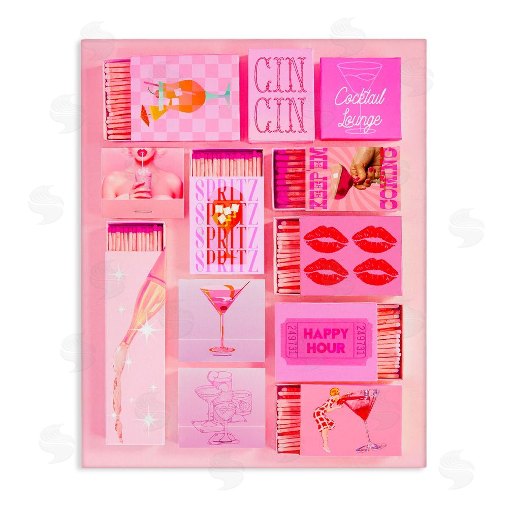 Stupell Studio Feminine Glam Matches Stretched Canvas Wall Art Print