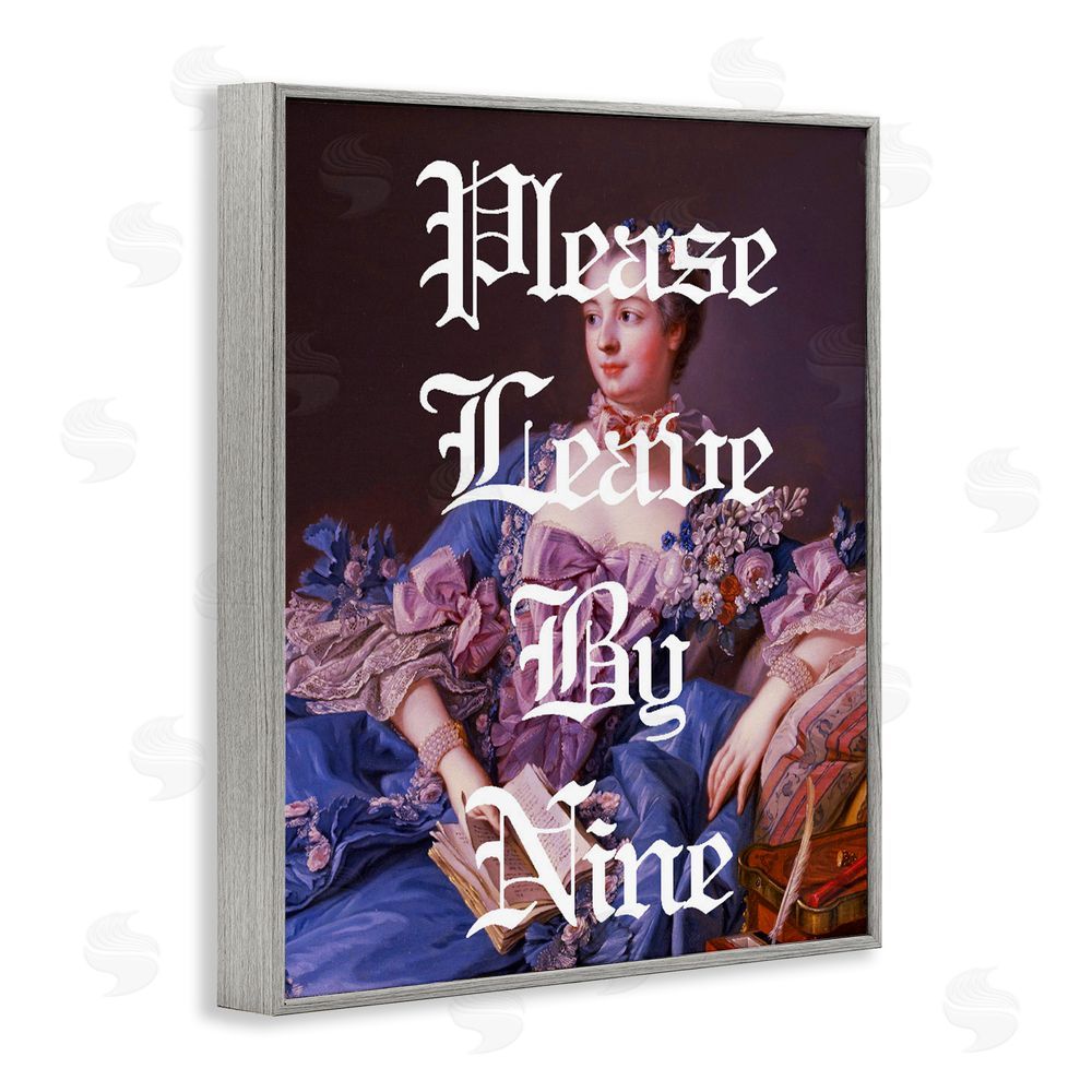 Stupell Studio Please Leave By Nine Gray Framed Giclee Print Wall Art