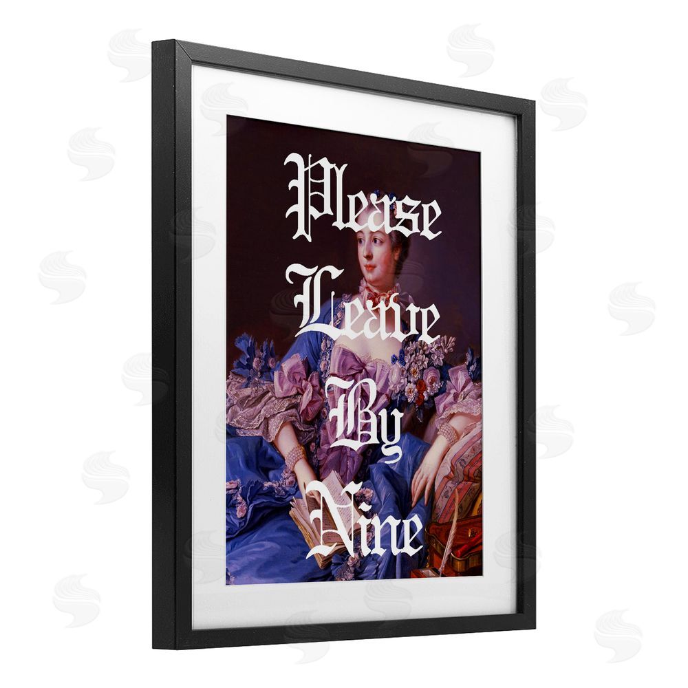 Stupell Studio Please Leave By Nine Black Framed Print Under Glass Wall Art