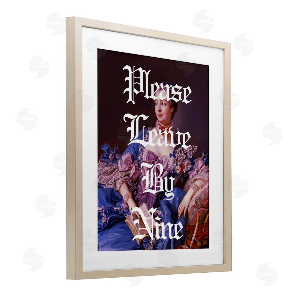Stupell Studio Please Leave By Nine Brown Framed Print Under Glass Wall Art