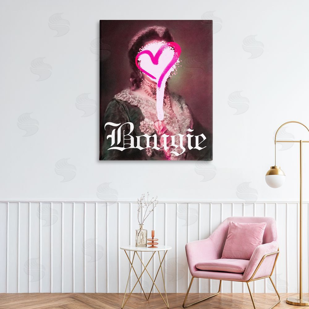 Stupell Studio Bougie Classical Portrait Stretched Canvas Wall Art Print in Room