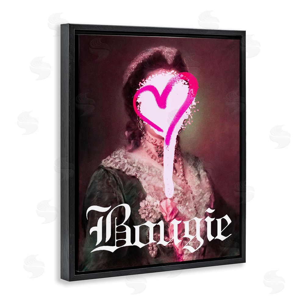 Stupell Studio Bougie Classical Portrait Black Floating Frame Canvas Wall Art Print