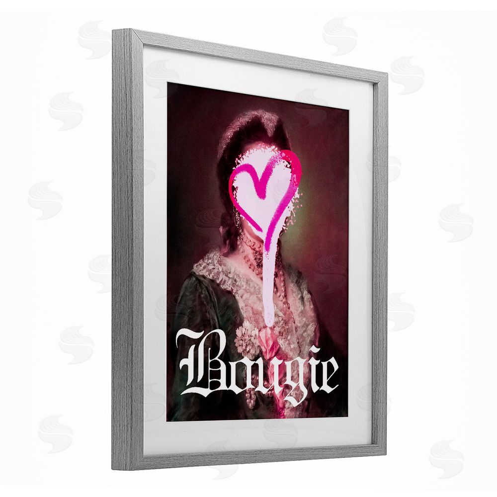 Stupell Studio Bougie Classical Portrait Gray Framed Print Under Glass Wall Art