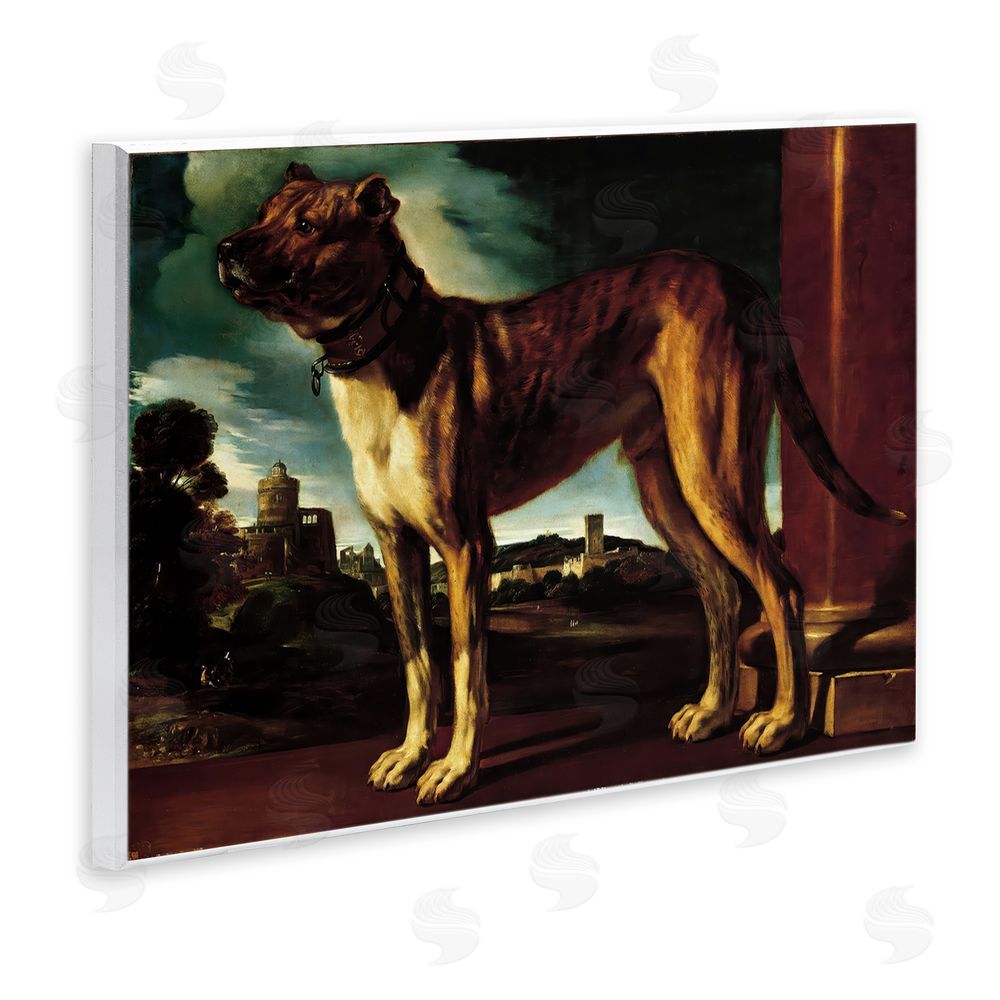 Lil' Rue Historical Aldrovani Dog Wooden Wall Plaque Art Print