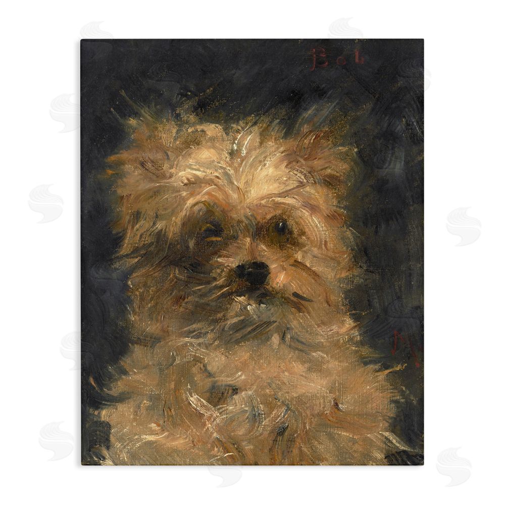 Lil' Rue Edouard Manet Dog Portrait Stretched Canvas Wall Art