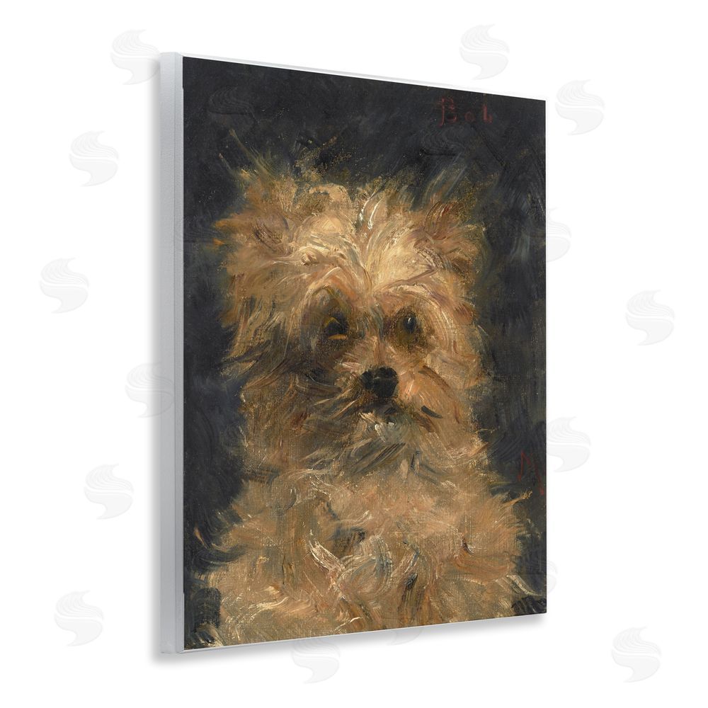 Lil' Rue Edouard Manet Dog Portrait Wall Plaque with Fixed Lithograph Print
