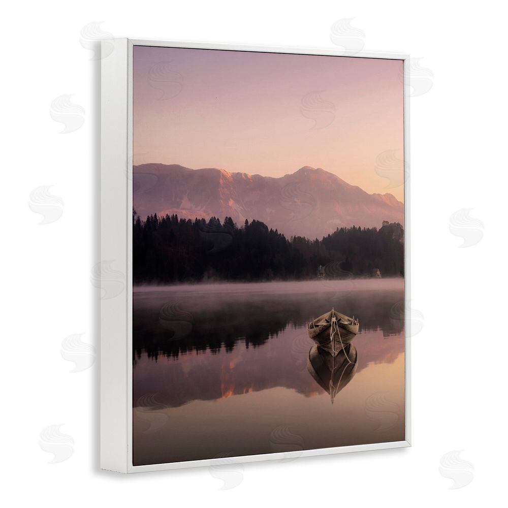 Marcus Prime Tranquil Lake Sunsets White Framed Giclee Wall Art Print