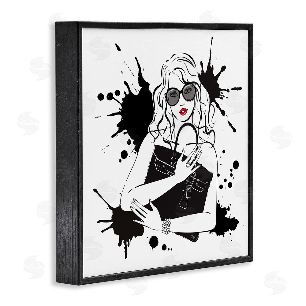 Martina Pavlova Black Bag Elegance & Glamour Black Framed Giclee Wall Art Print
