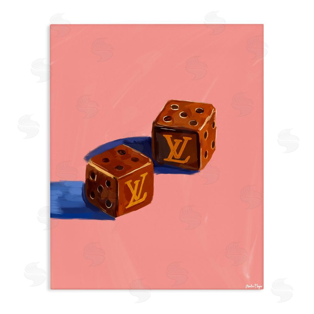 Amelia Noyes Fashion Brand Dice Stretched Canvas Wall Art