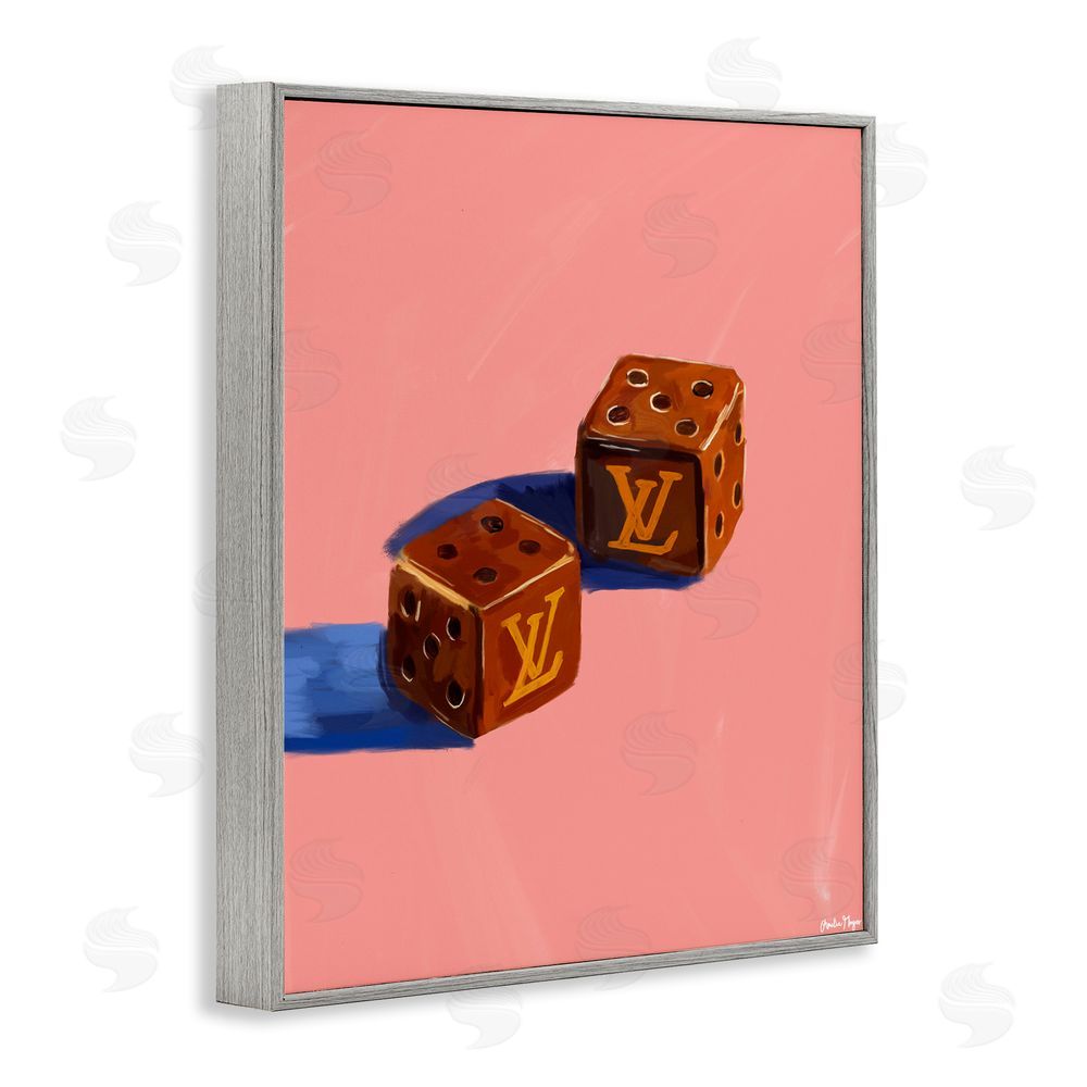 Amelia Noyes Fashion Brand Dice Gray Framed Giclee Wall Art Print