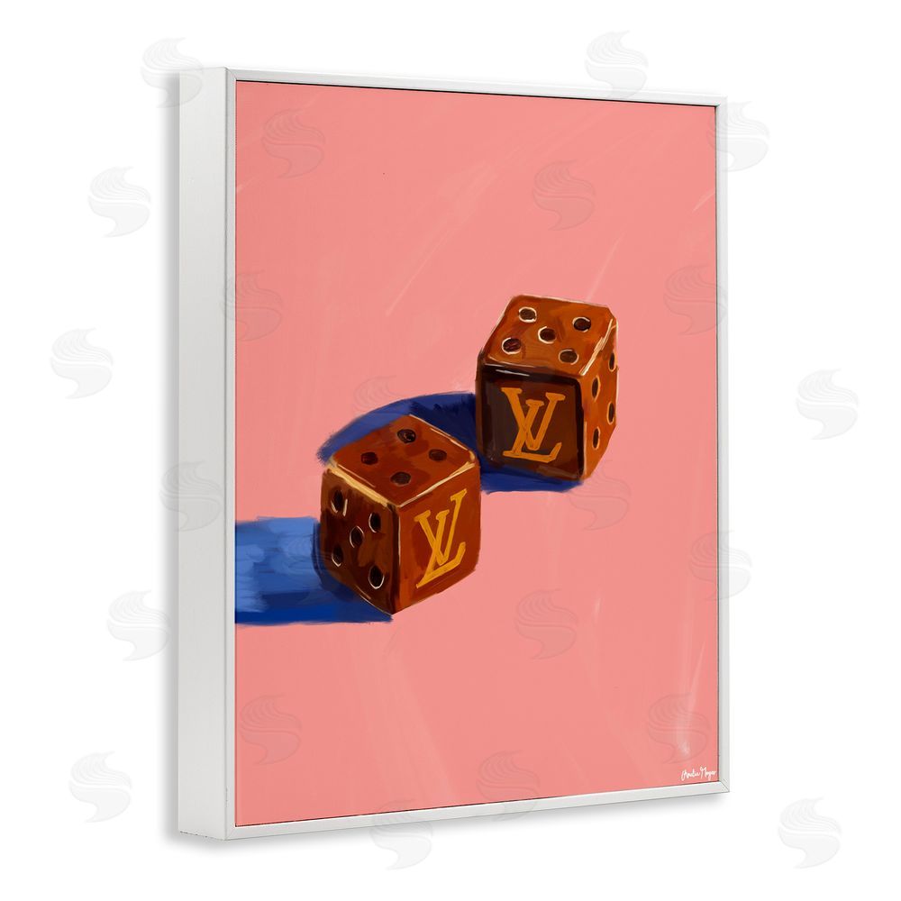 Amelia Noyes Fashion Brand Dice White Framed Giclee Wall Art Print