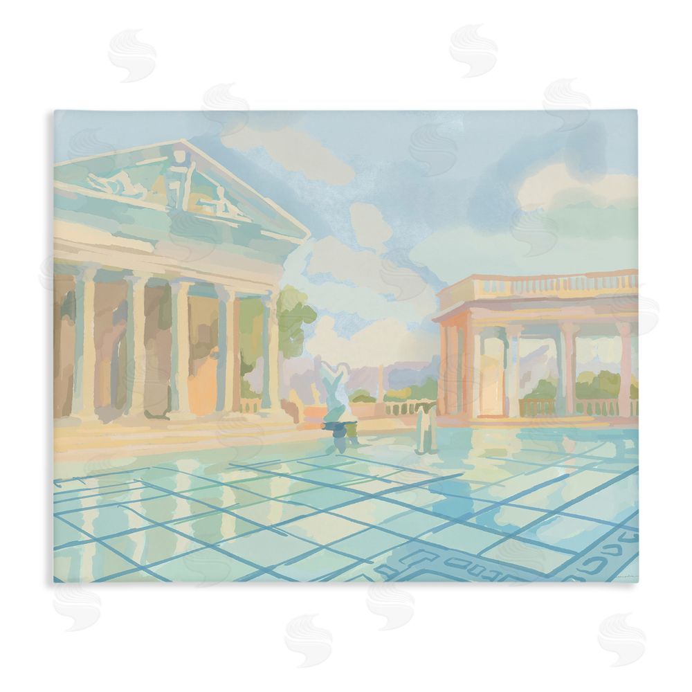 Amelia Noyes Sam Simeon Architecture Stretched Canvas Wall Art Print