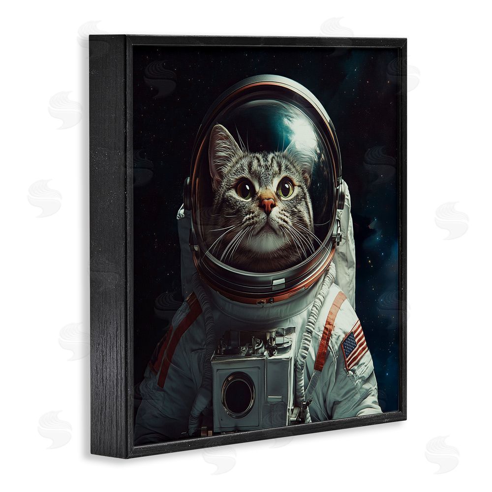Jim Baldwin Catstronaut Cat Astronaut Black Framed Giclee Print Wall Art