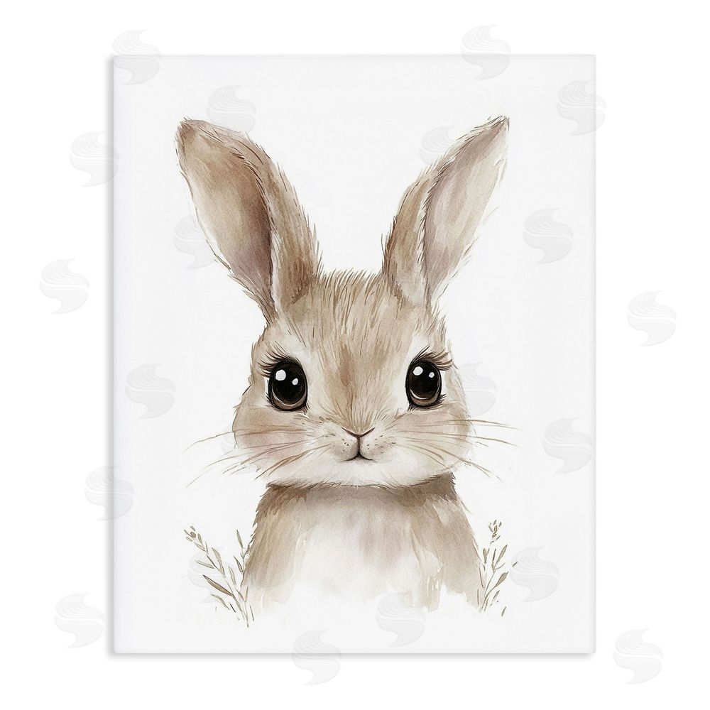 Ramona Murdock Nursery Babies Bunny Stretched Canvas Wall Art Print