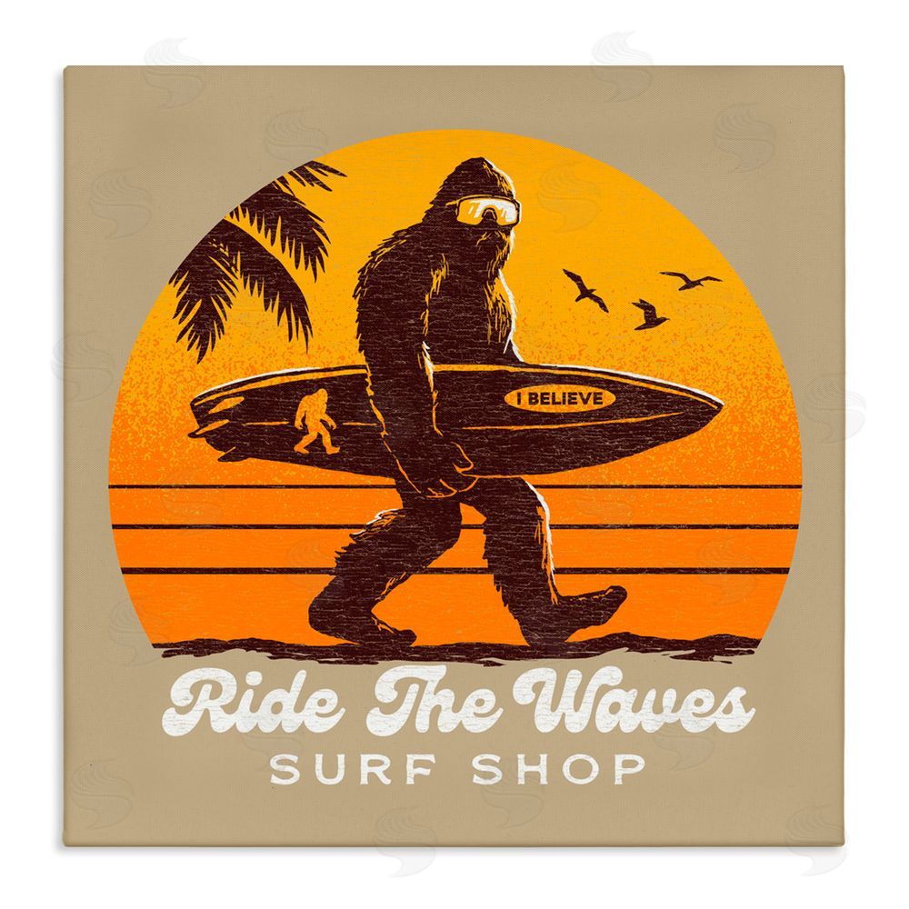 Jedco Brands Inc. Ride The Waves Surf Shop Stretched Canvas Wall Art Print