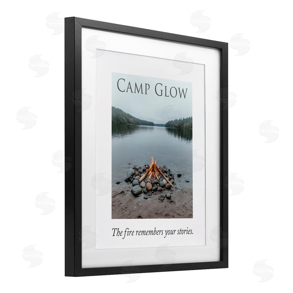 A Barefoot Stylist Fire Remembers Your Stories Black Framed Print Under Glass Wall Art