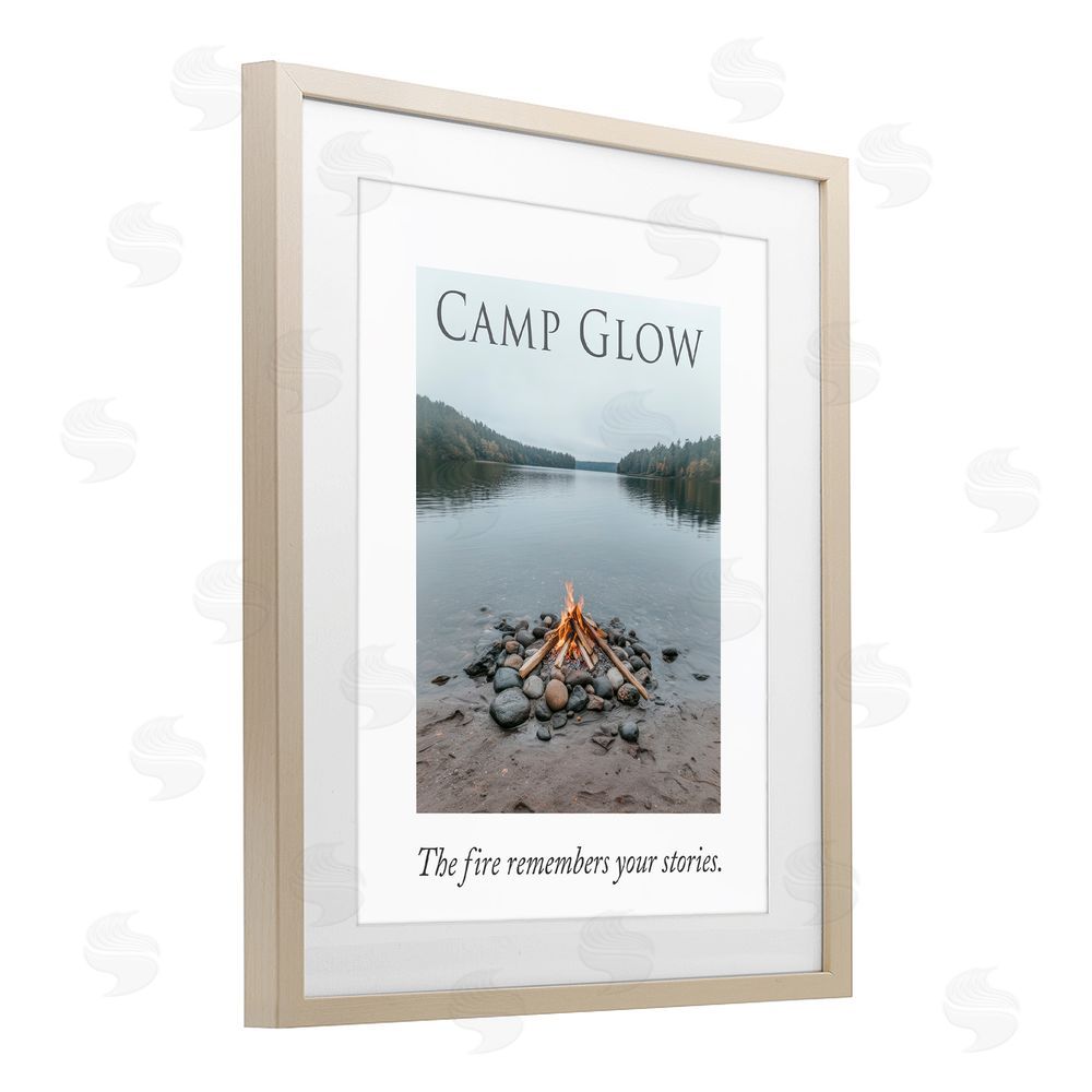 A Barefoot Stylist Fire Remembers Your Stories Birch Framed Print Under Glass Wall Art