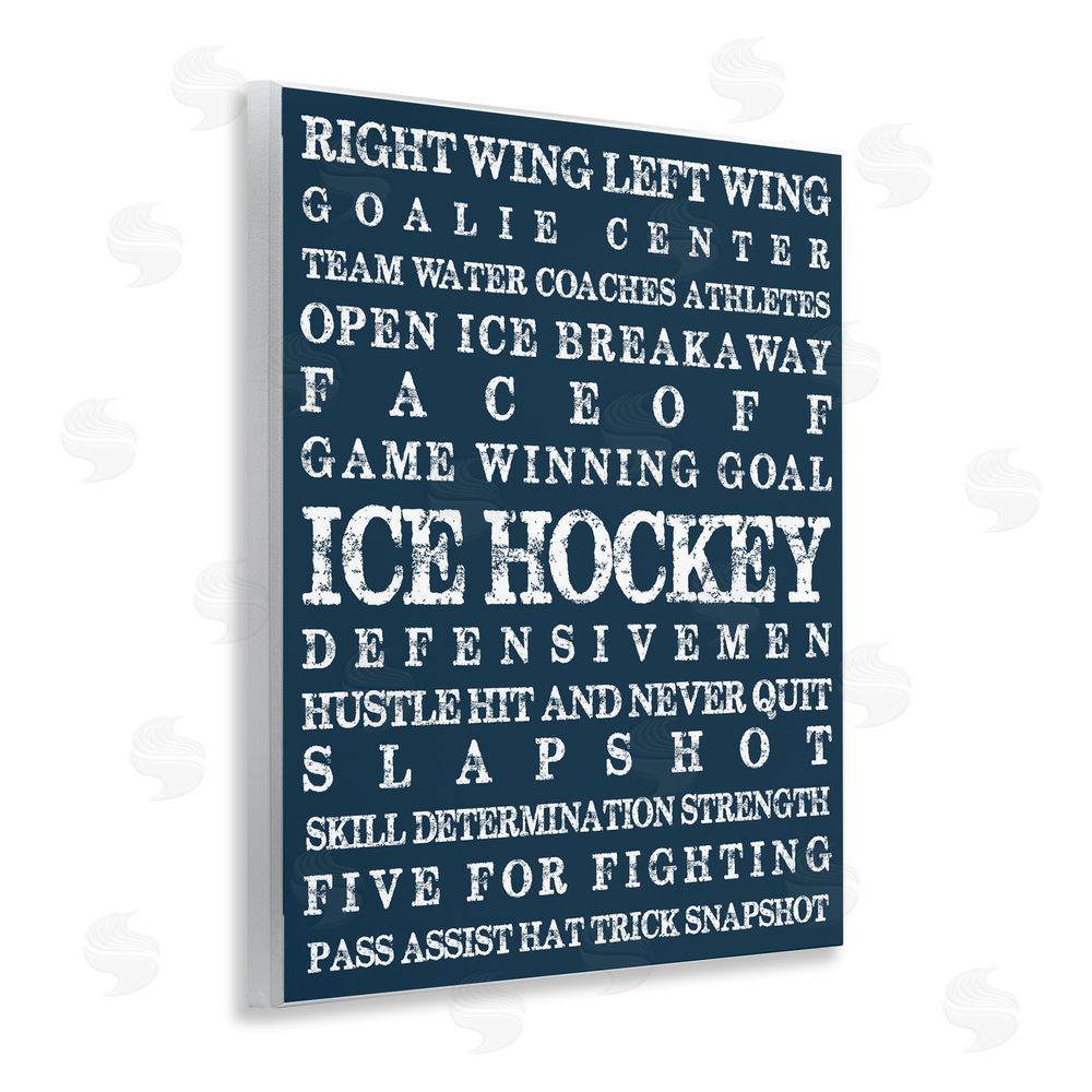 Melody Hogan Ice Hockey Expressions Wooden Wall Plaque Art Print