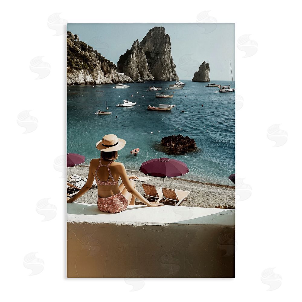 Annabelle Hall Capri Life Summer Escape Stretched Canvas Wall Art Print