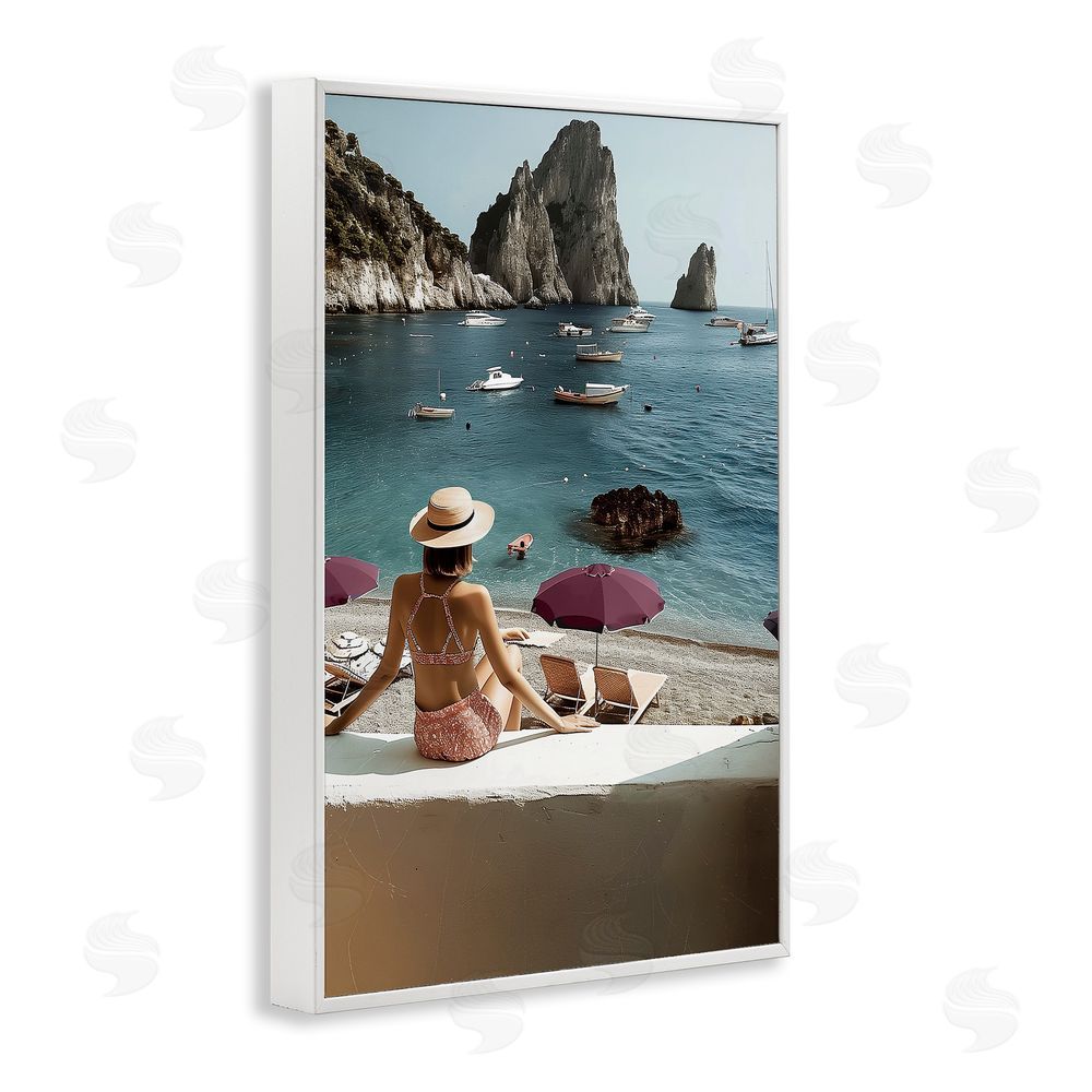 Annabelle Hall Capri Life Summer Escape White Framed Giclee Wall Art Print