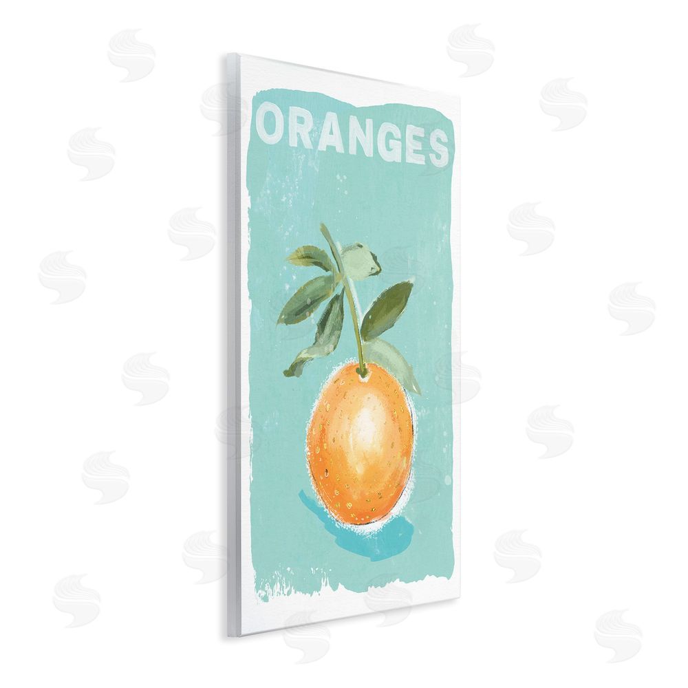 Chad Barrett Orange Twist Motif Wooden Wall Plaque Art Print