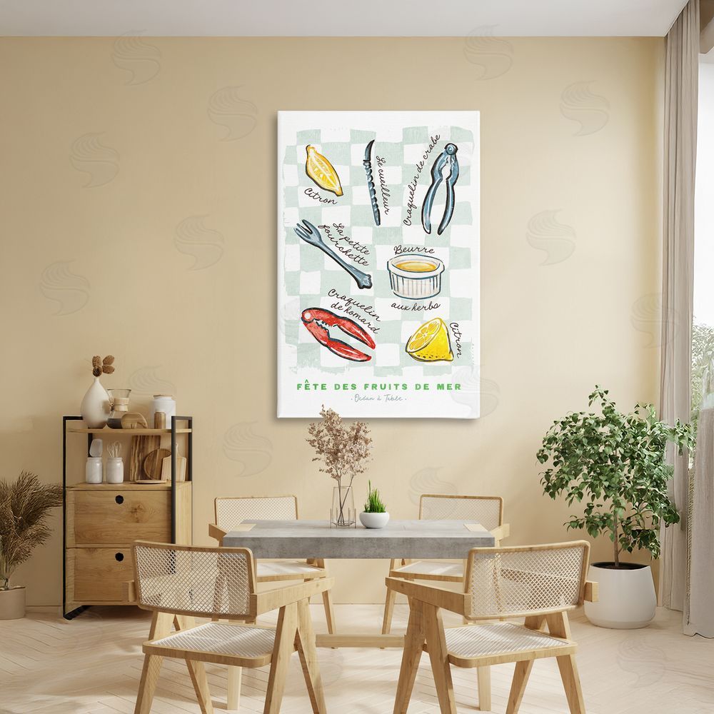 Chad Barrett Modern French Bistro Stretched Canvas Wall Art in Room
