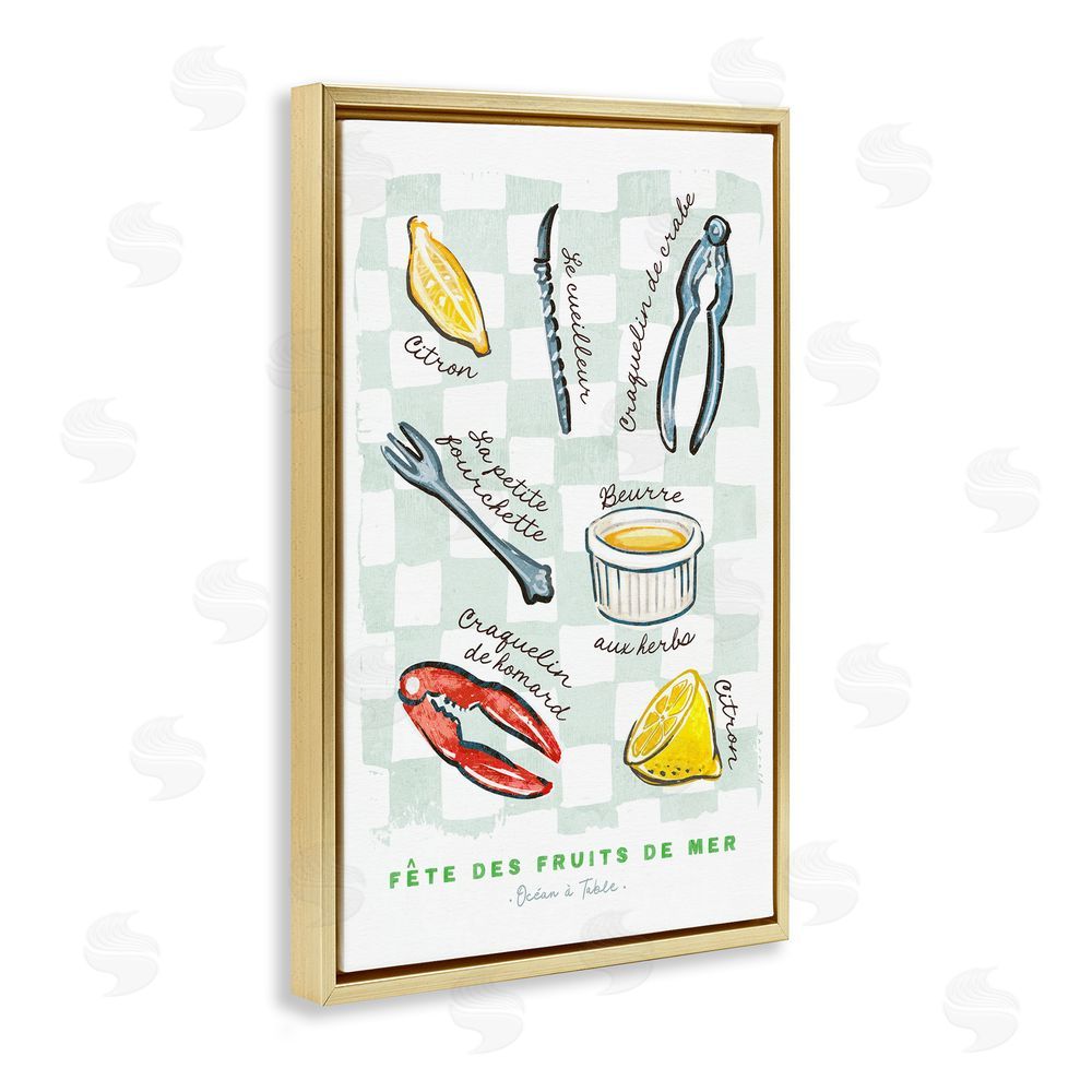 Chad Barrett Modern French Bistro Gold Floating Frame Canvas Wall Art Print