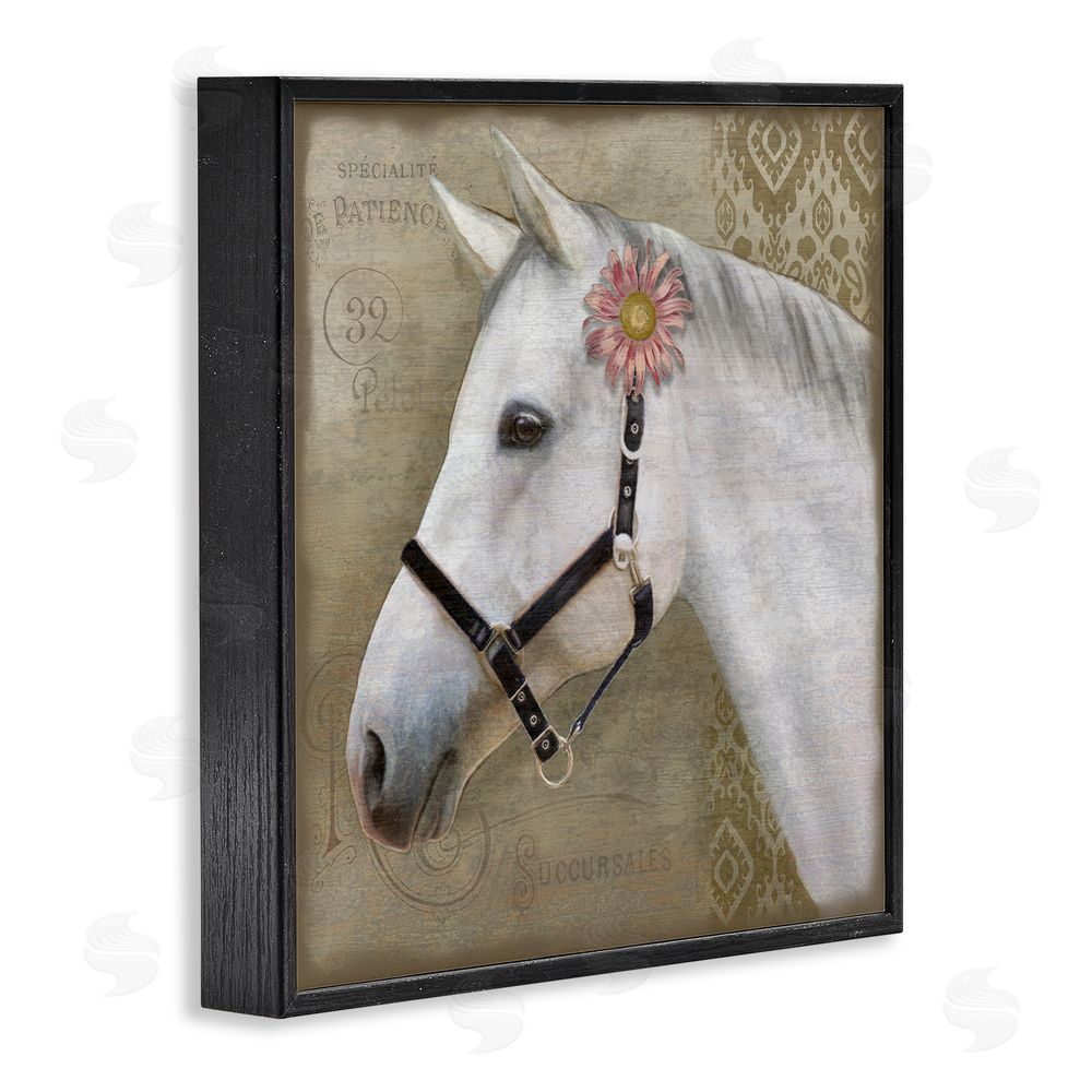 Suzanne Nicoll Boho Barnyard Horse Black Framed Giclee Wall Art Print