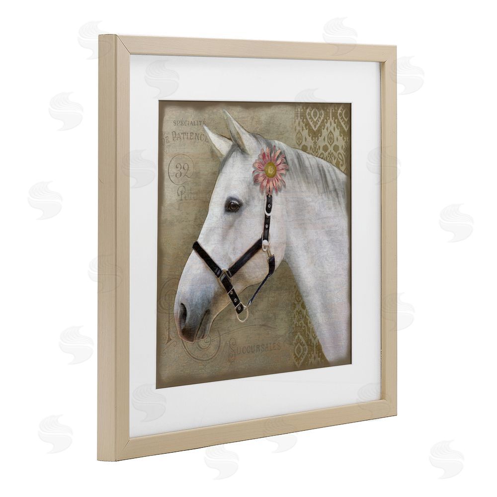 Suzanne Nicoll Boho Barnyard Horse Brown Framed Print Under Glass Wall Art