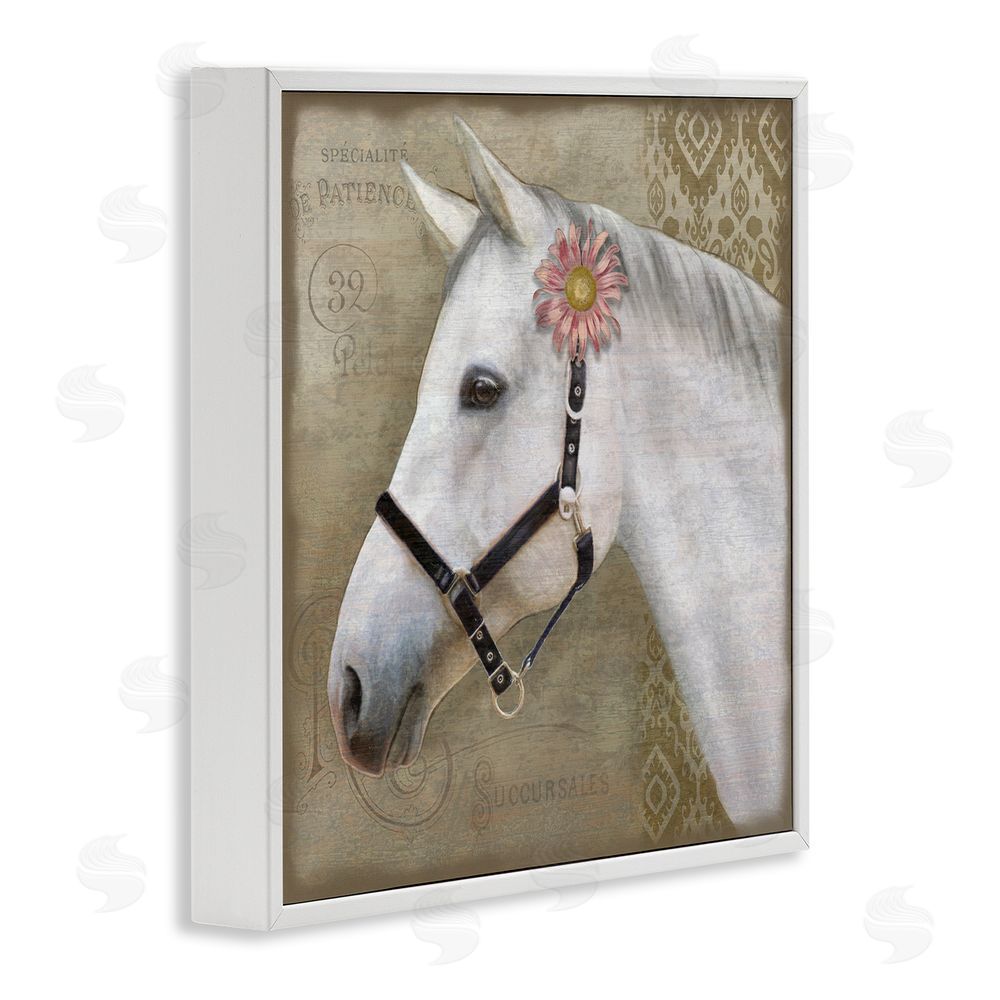 Suzanne Nicoll Boho Barnyard Horse White Framed Giclee Wall Art Print