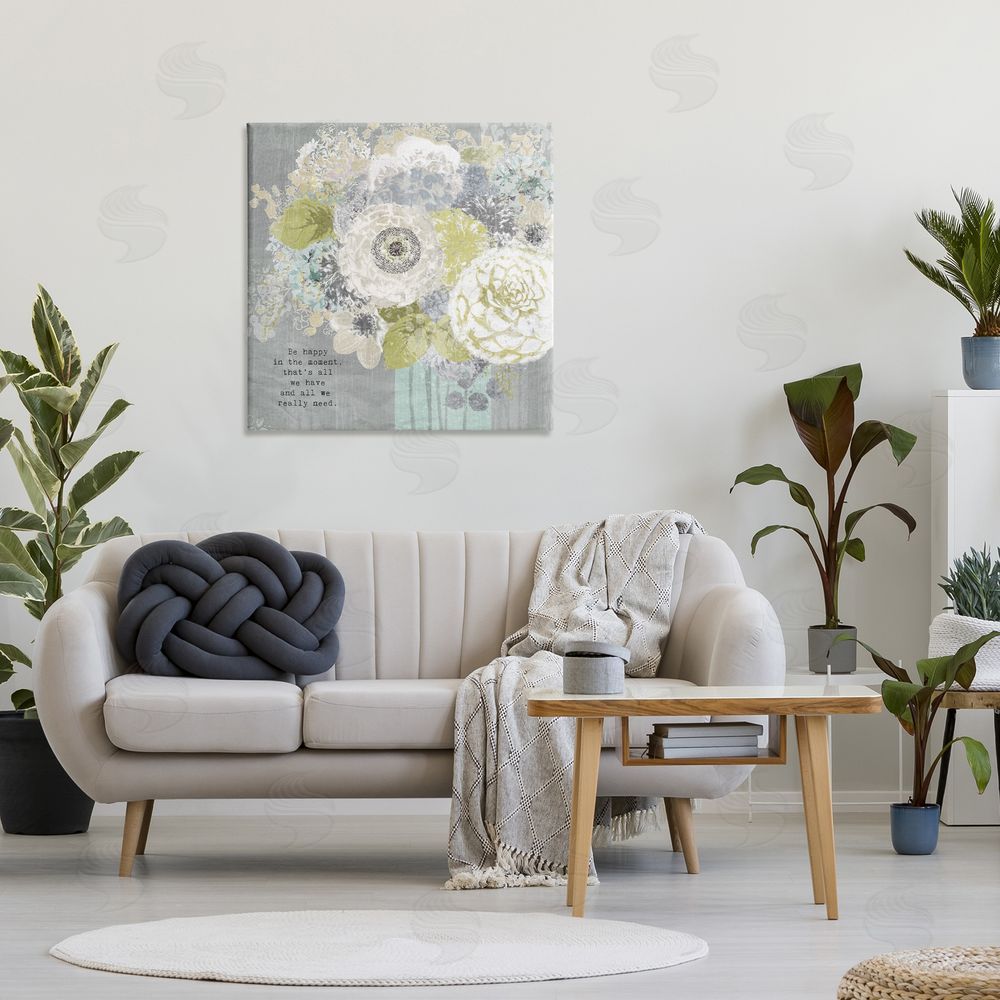 Suzanne Nicoll Happy In The Moment Stretched Canvas Wall Art in Room