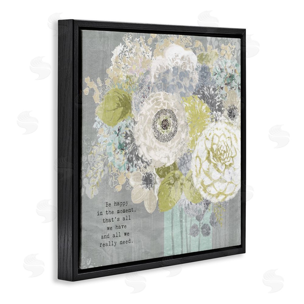 Suzanne Nicoll Happy In The Moment Black Floating Frame Canvas Wall Art Print