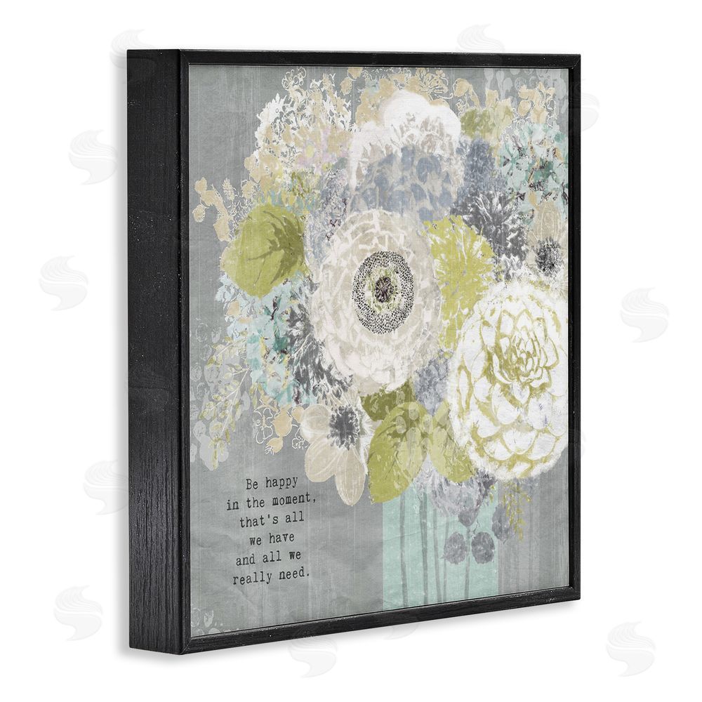 Suzanne Nicoll Happy In The Moment Black Framed Giclee Wall Art Print